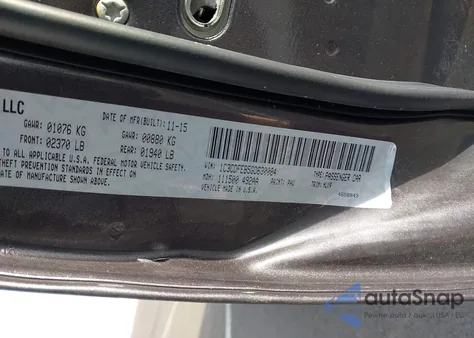 2016 Dodge Dart Gt из США, поврежденный, VIN 1C3CDFEB5GD630084